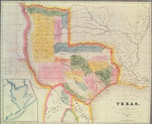 Mapa del estado de Texas, 1835